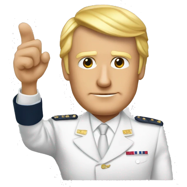 Macron serre la main de donald trump emoji