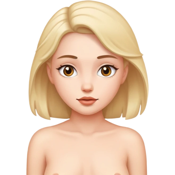 голая девушка  emoji
