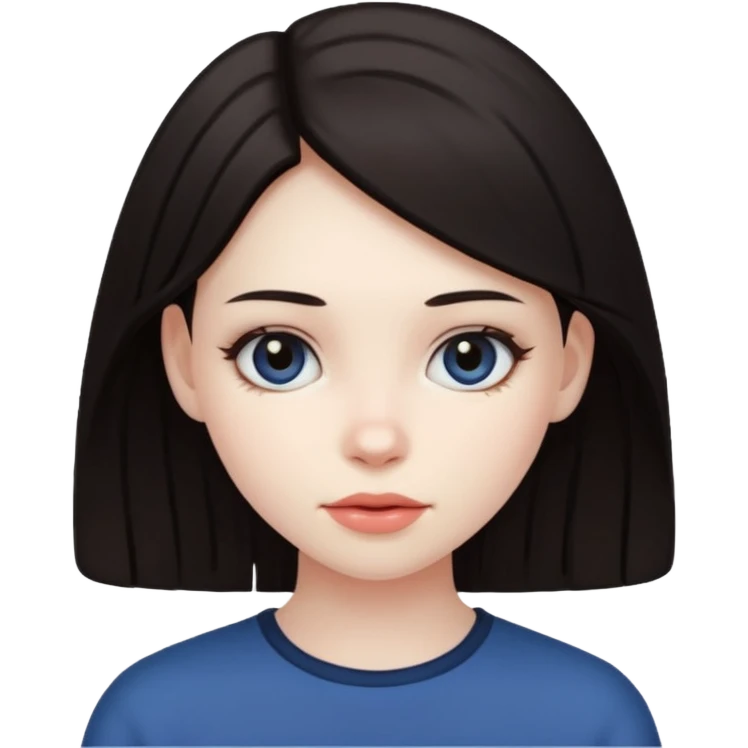 the girl with the dark hair emoji