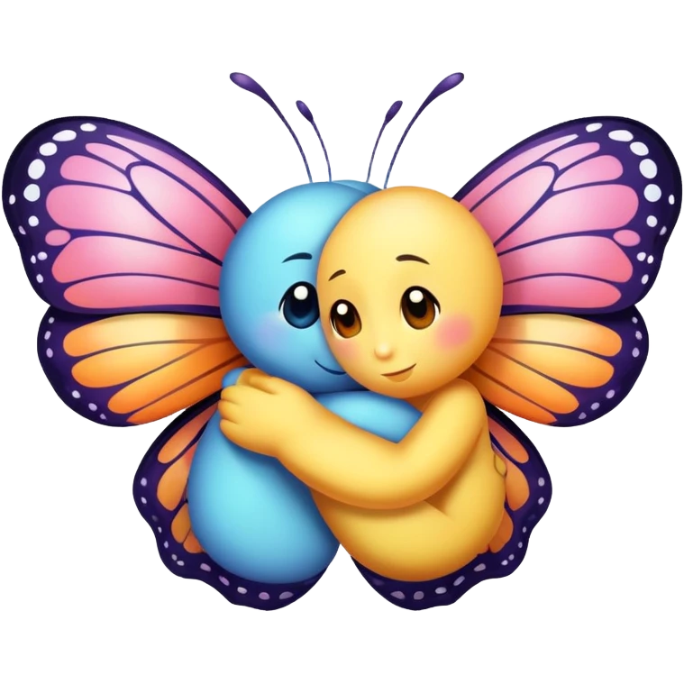 Abrazo mariposa emoji
