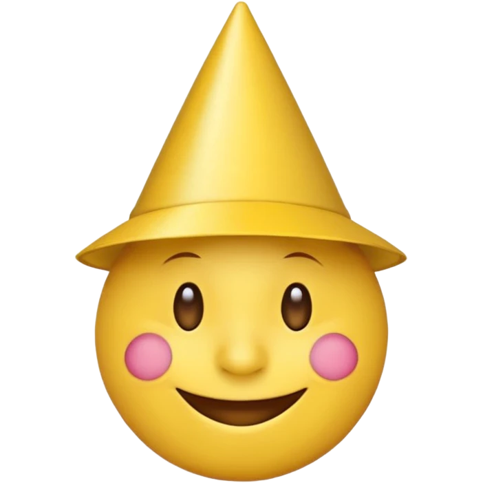 2026 happy new year yellow faced emoji with a 2026 party hat emoji