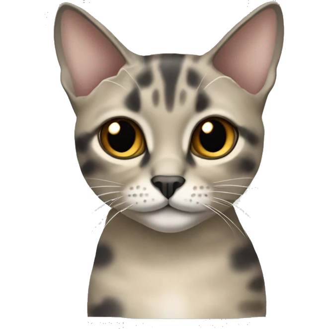 beige and grey dilute tortie cat emoji