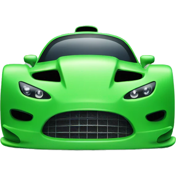 Green racecar emoji
