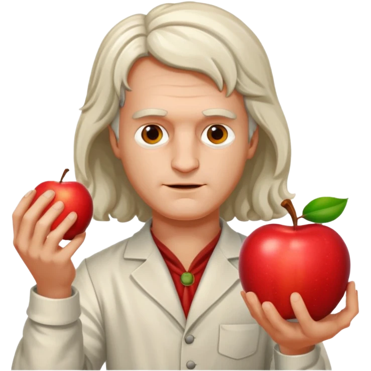 isaac newton hold an apple emoji