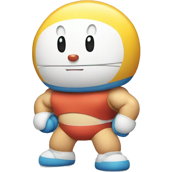 doraemon with muscle emoji