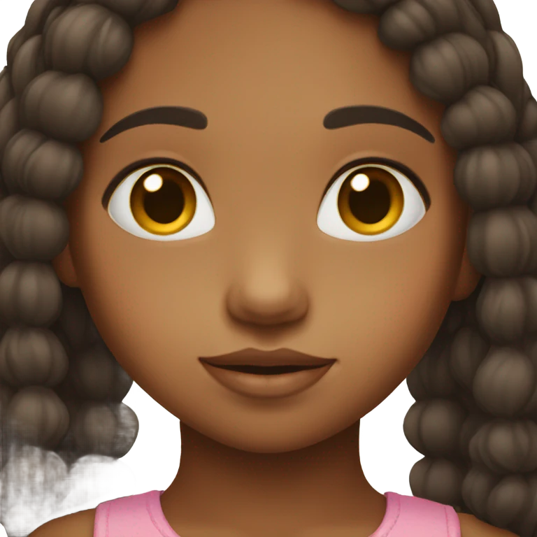 Little girl and with dark brown eyes emoji