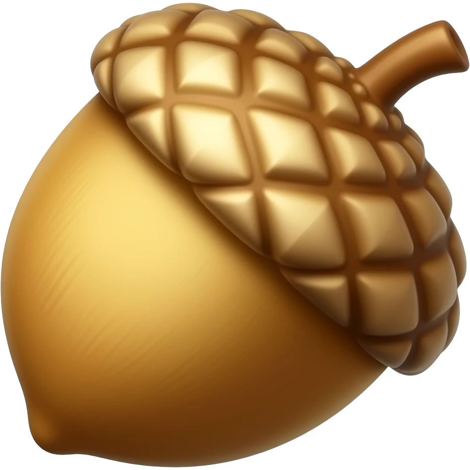 Golden acorn emoji