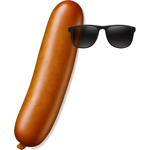 Sausage with sunglasses  emoji