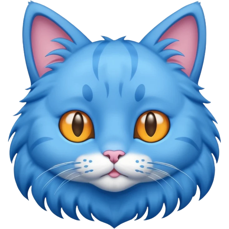 Full sized blue cat emoji