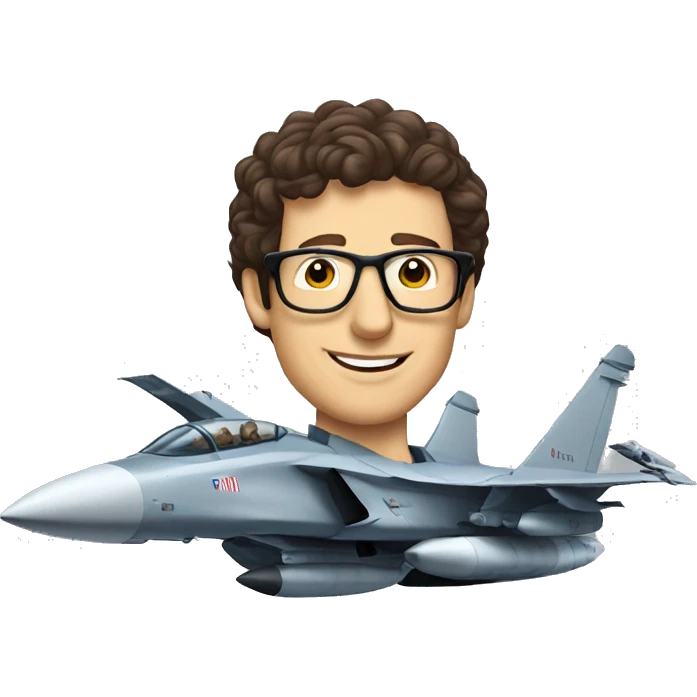 andy samberg sitting on a fighter jet emoji