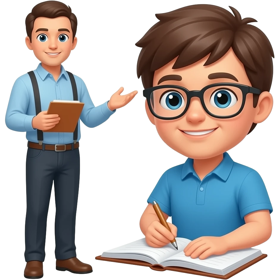 create an emoji of a psychology session where someone is talking in front of another people that is taking notes emoji