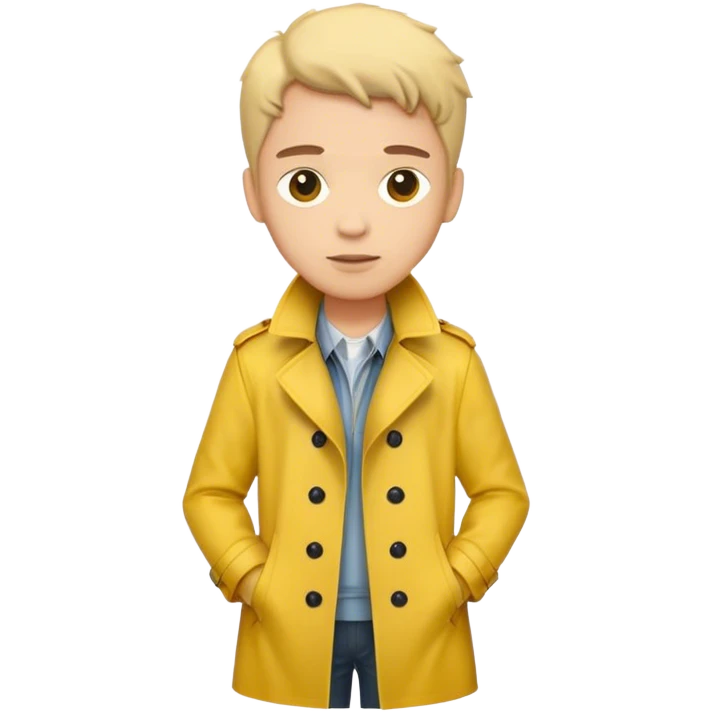 yellow color trench jacket emoji