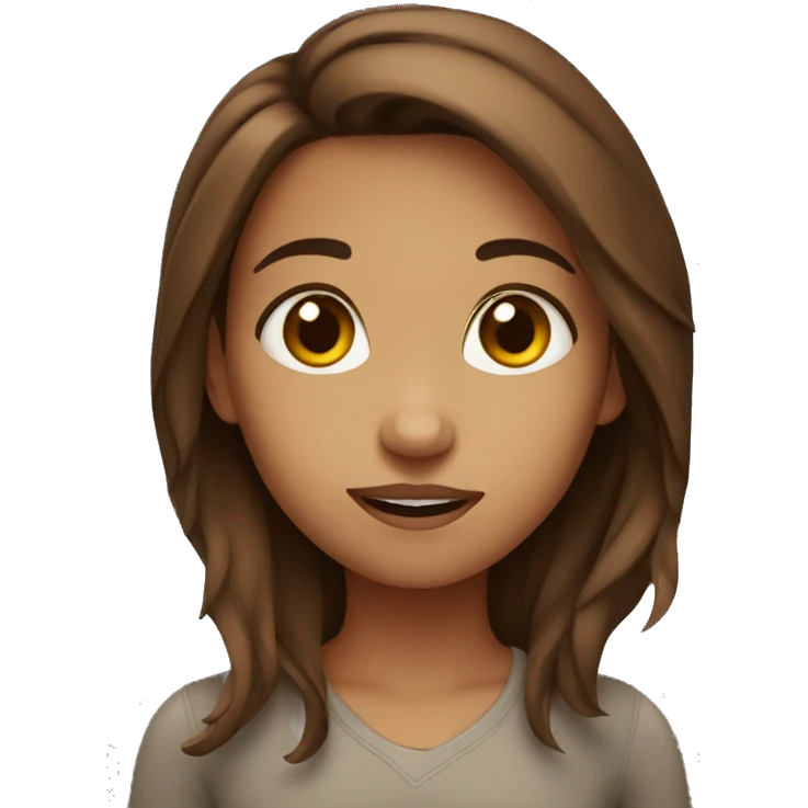 Brown haired girl emoji