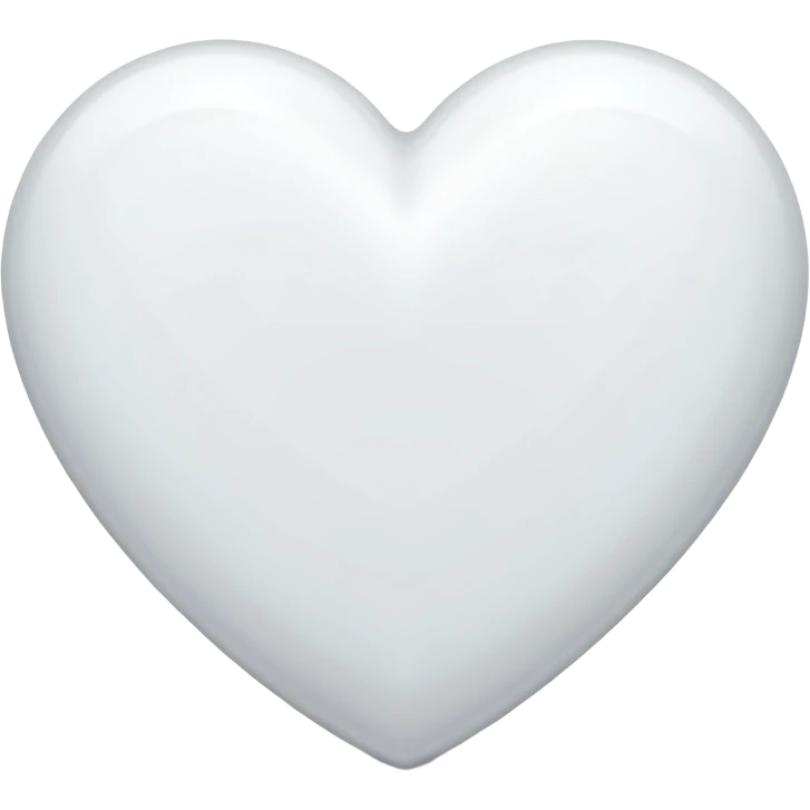 white heart with a soft shadow emoji