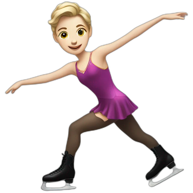 Biellmann figure skating emoji