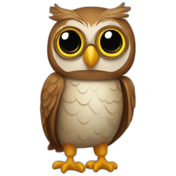owl dressed as wally emoji