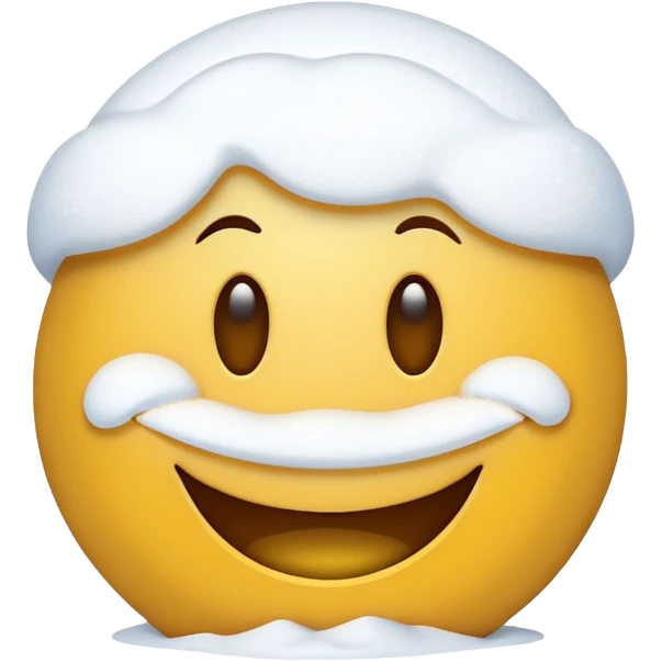 smiley face in the snow emoji