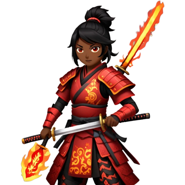 Fire-Wielding Samurai emoji