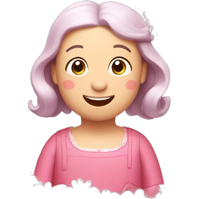 Peppa pig with flowers  emoji