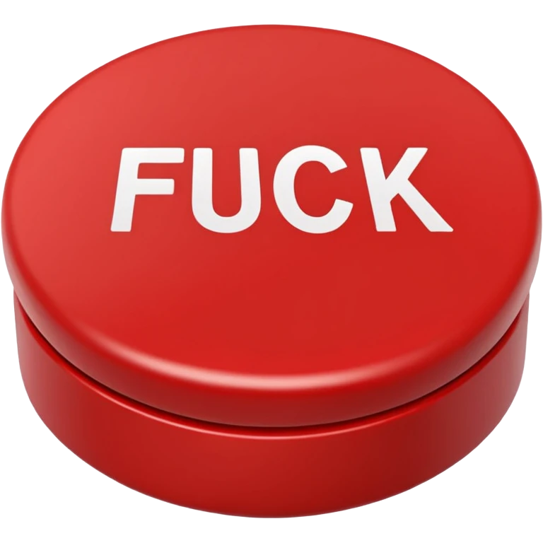 red button that says fuck on it emoji
