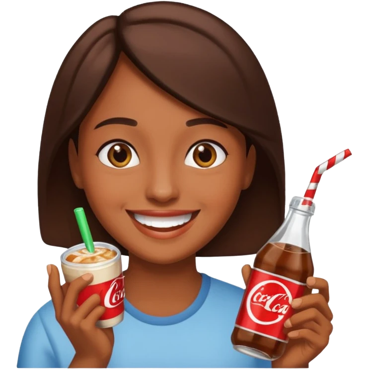 Plateneta tierra tomando coca emoji