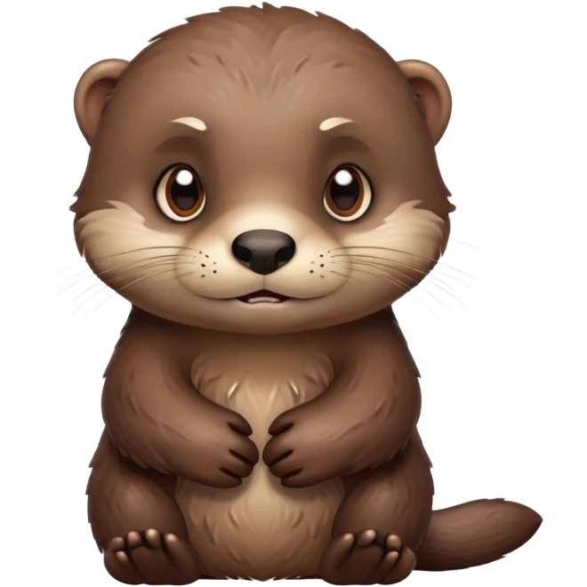 Angry sad cute otter with arms crossed emoji