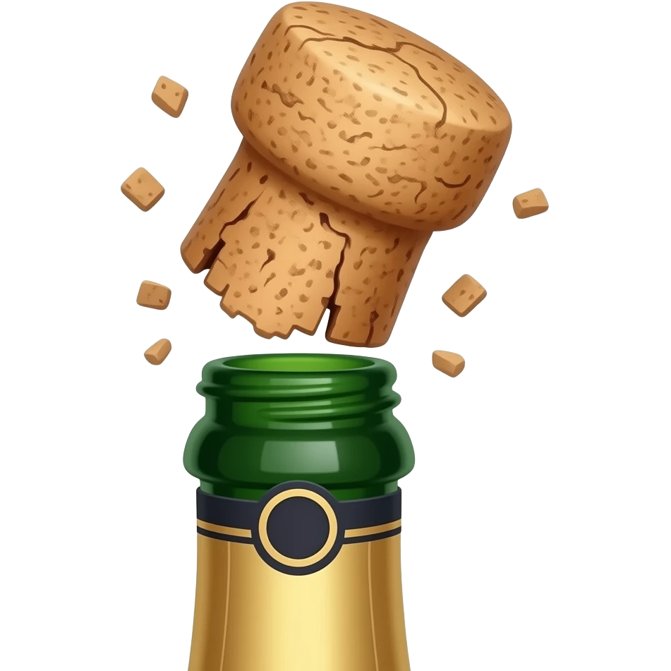 champagne pop emoji for milestone events emoji