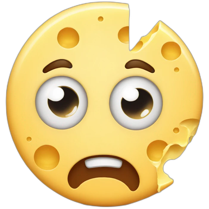 Cheese crying emoji