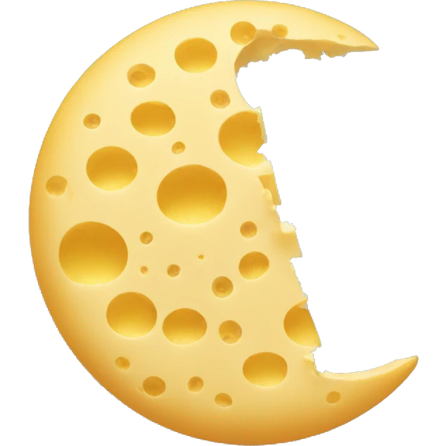 A moon made out of cheese emoji