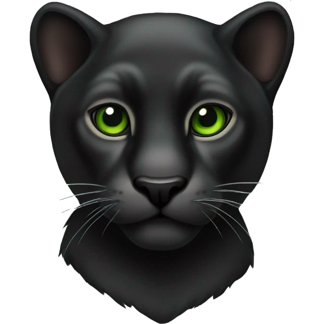 Animal pantera negra con ojos verdes emoji