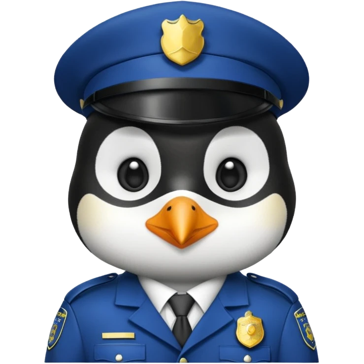 Police penguin  emoji