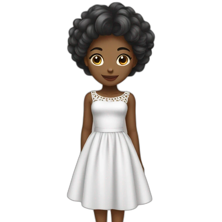 Beautiful nigerian girl wearing dress emoji