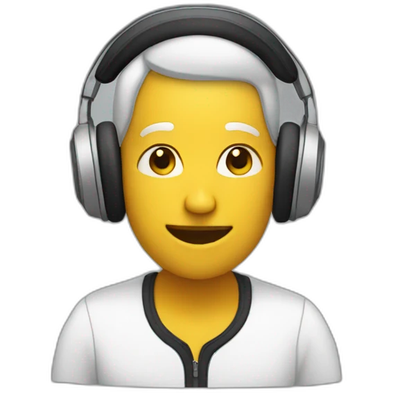 listening to music person emoji