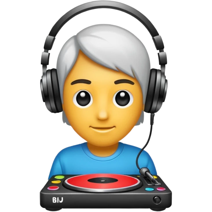 kulaklık takan bir dj emoji