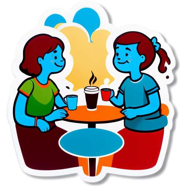 family drinking coffee emoji