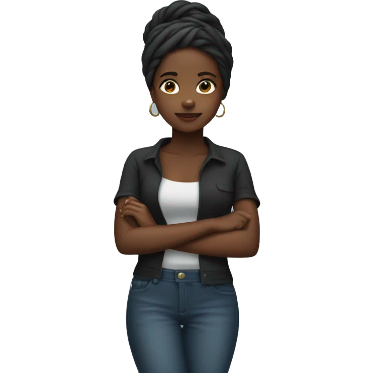 black girl emoji shrug emoji