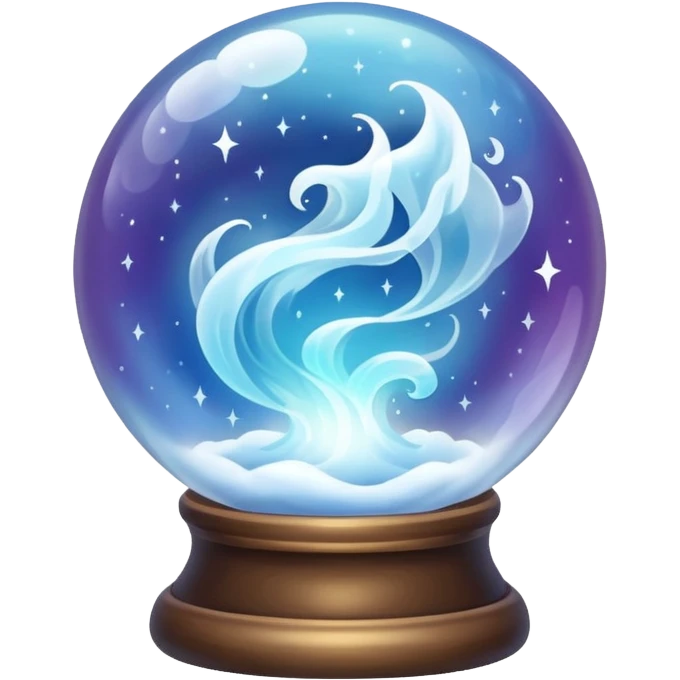 Crystal ball filled with magic fog emoji