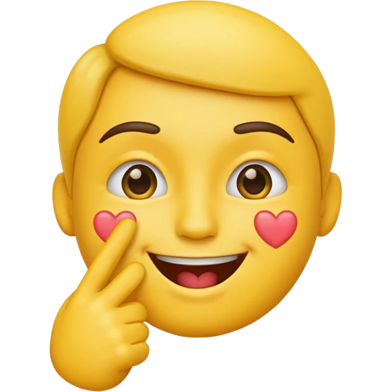 Emoji face kissing two fingers emoji