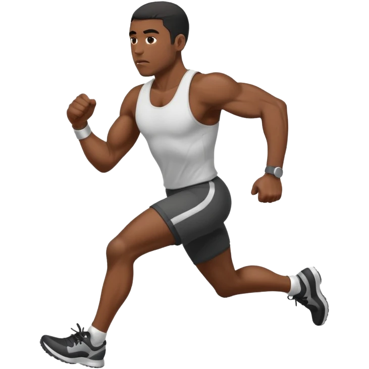 Black guy running  emoji