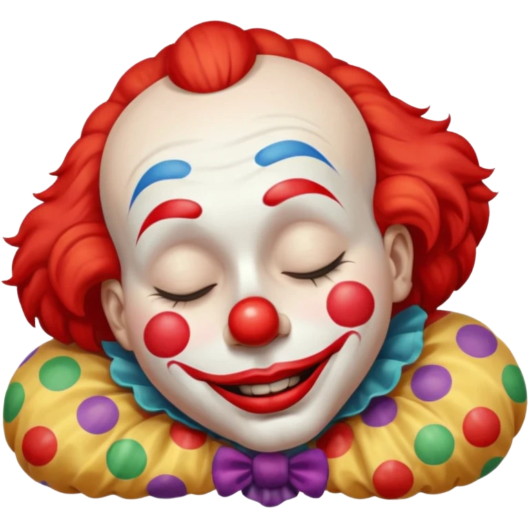 clown sleeping eyes closed emoji