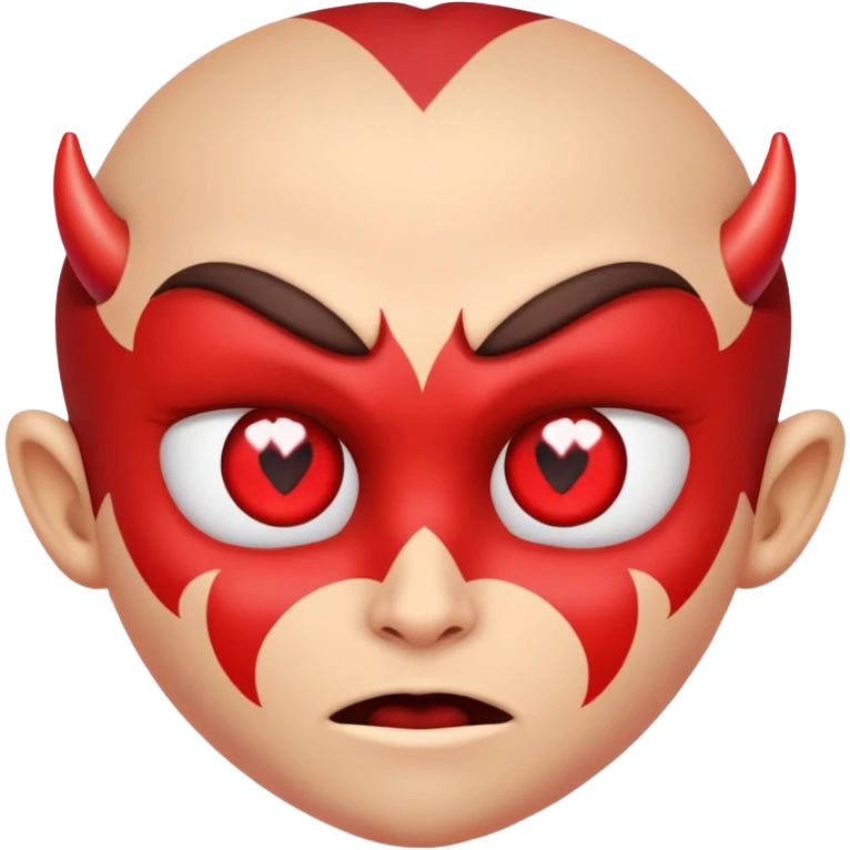 Cara de diablo con ojos en forma de corazón
 emoji