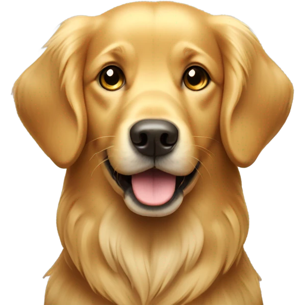 Golden retriever dog emoji
