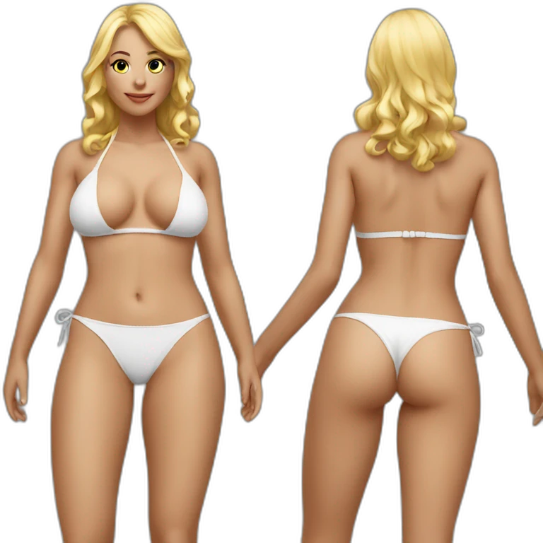 Bikini on white women emoji