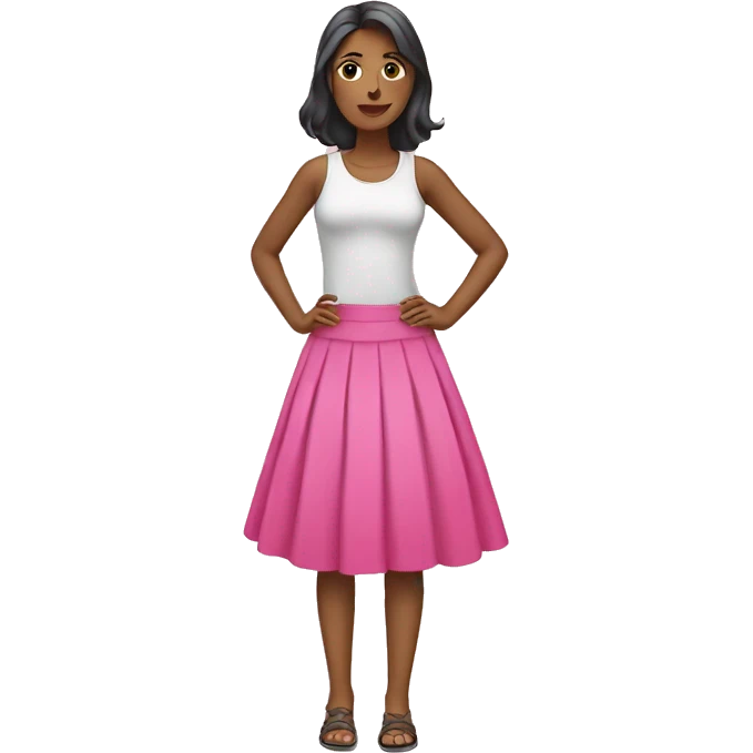 Pink skirt emoji
