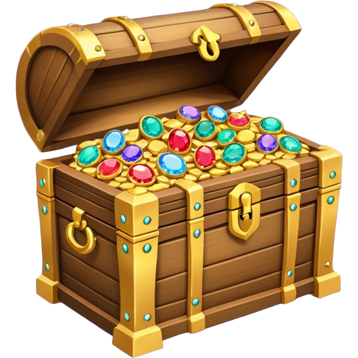 treasure chest with jewelery in it emoji