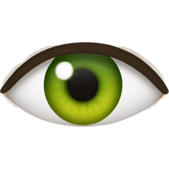 A girl with one green eye and one brown eye emoji