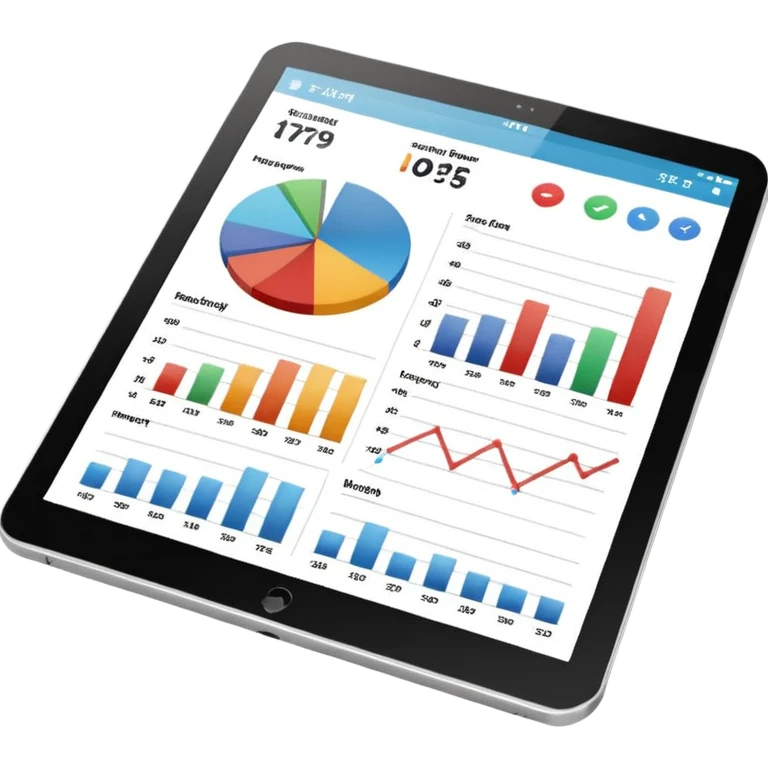 report with charts on a tablet emoji