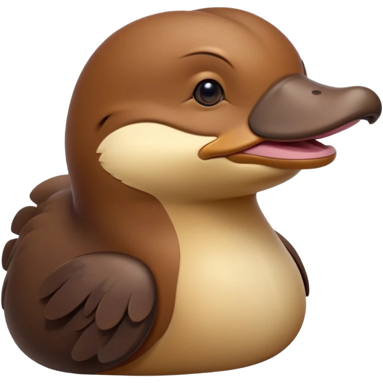 Cinematic Noble Platypus Portrait Emoji, Poised and regal, with a uniquely streamlined build and a sleek brown fur, a distinctive flat duckbill and broad, beaver-like tail, deep-set soulful eyes full of wonder, Simplified yet sharp and sophisticated features, highly detailed, glowing with a soft, dignified glow, high shine, intelligent and enigmatic, stylized with an air of aquatic curiosity, focused and attentive, soft glowing outline, capturing the essence of a watchful and confident oddity, so majestic it feels as though it could glide out of the screen with effortless authority! emoji