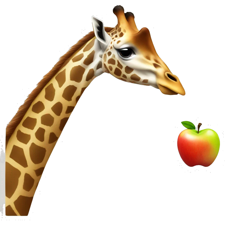 Giraffe eating an apple  emoji