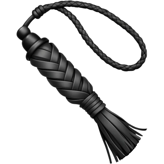 Black leather flogger emoji